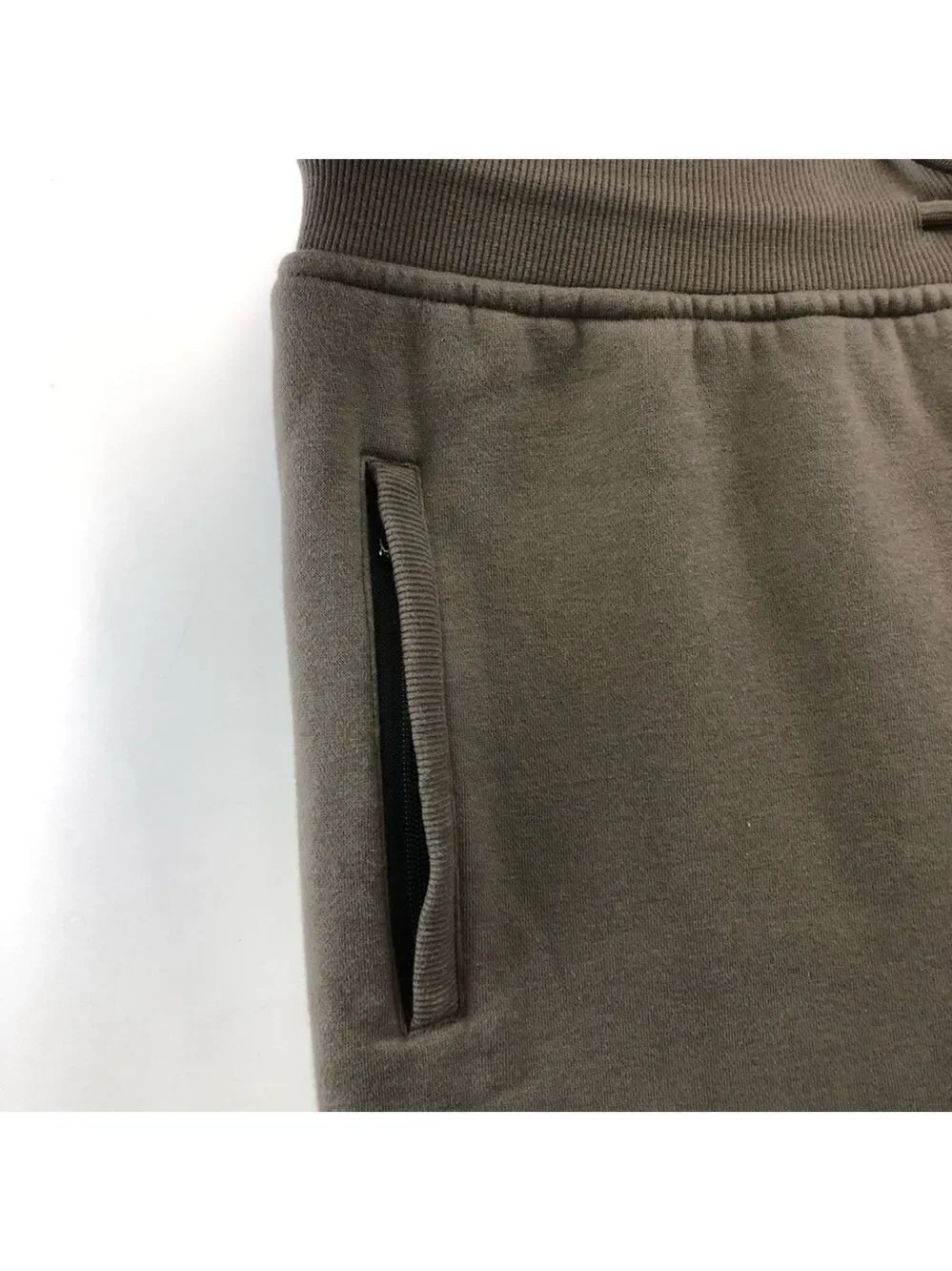 Palm Angels taupe neutral genderless fleece pull on pant Medium embroidered leg